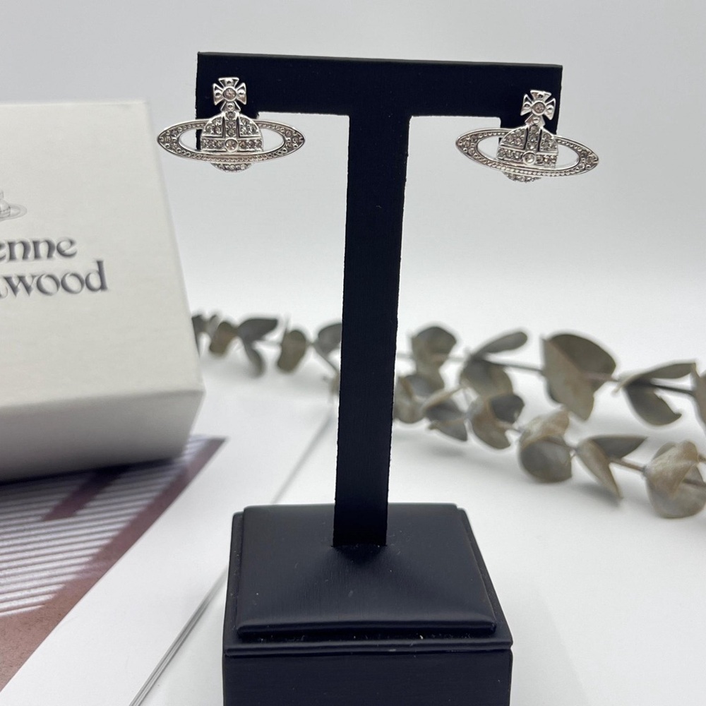 Vivienne Westwood Saturn Diamond Earrings - Silver